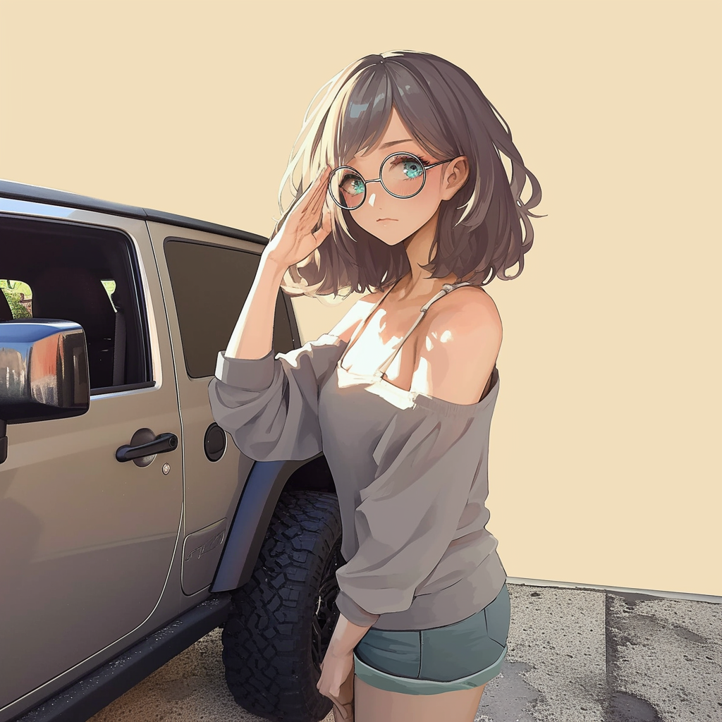 #ai #aiart #art #jeep #anime #waifu